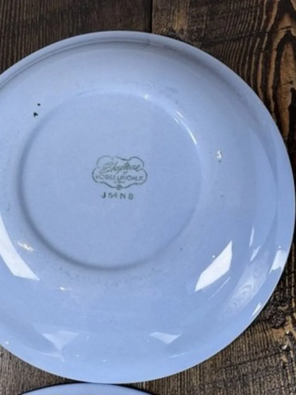 Set of 4 Homer Laughlin Skytone Blue 7.5” Soup Bowl Stardust Blue MCM Leaves